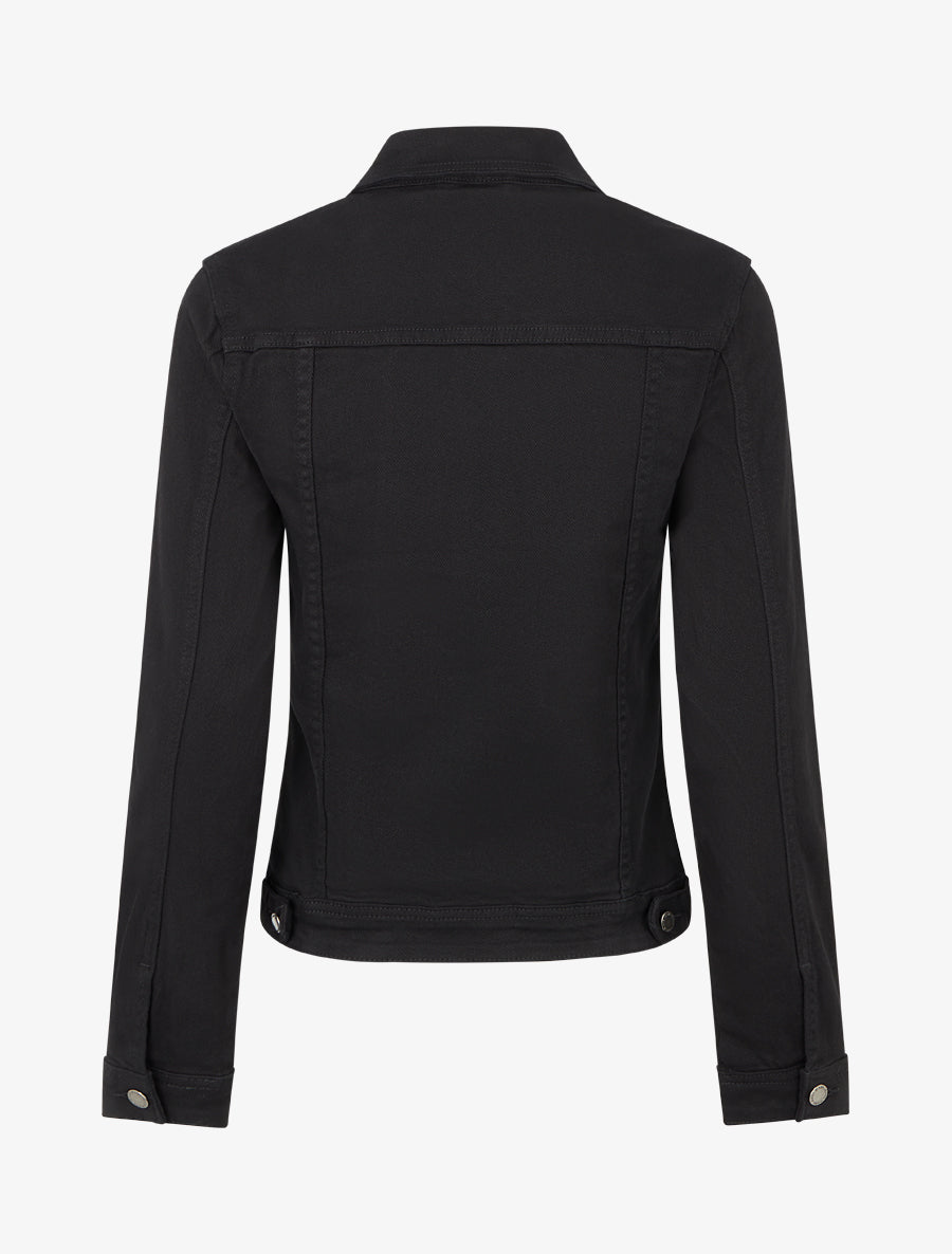 Veste en jean coupe droite - Noir - 2
