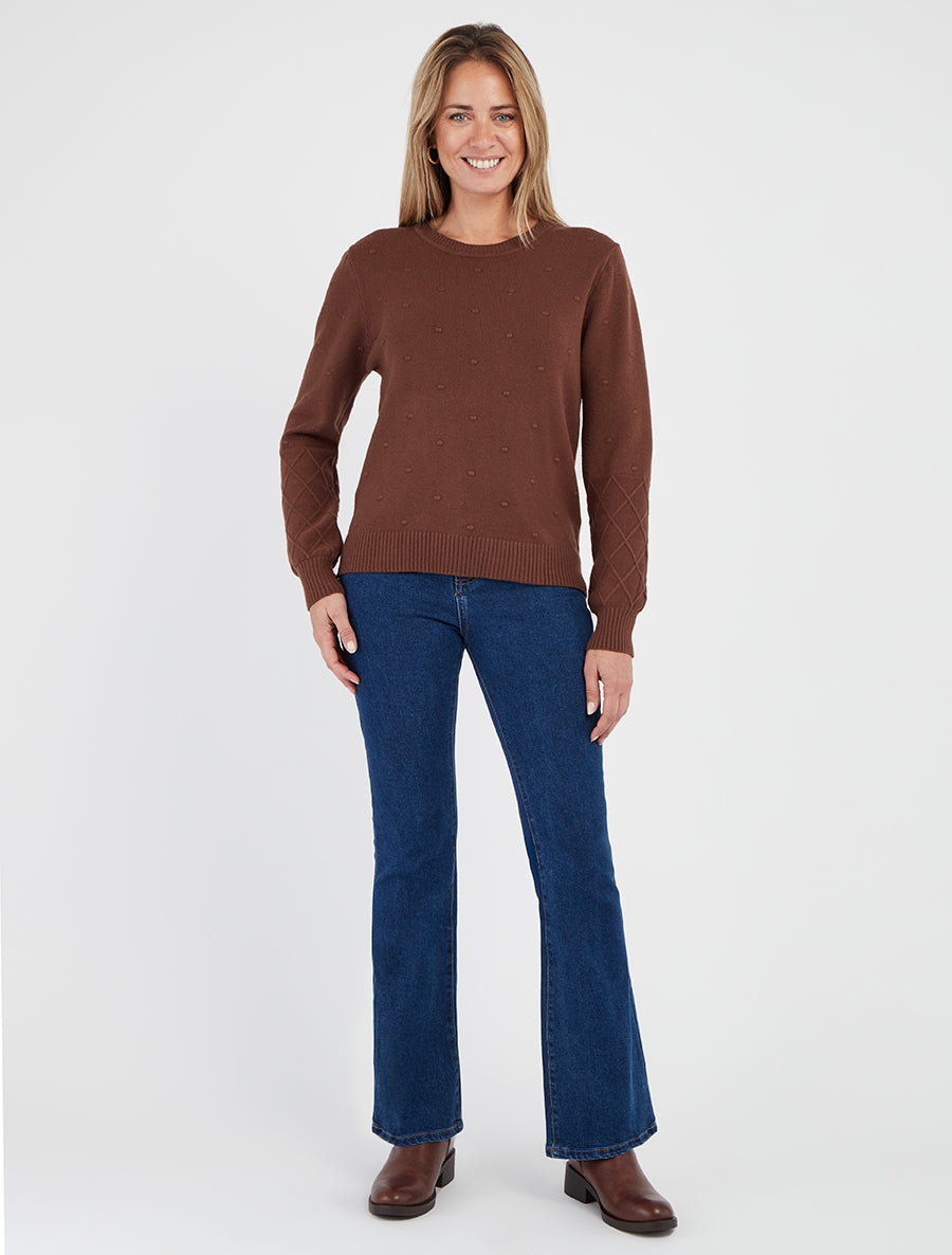 Jean de tamaño estándar corte flare - Azul