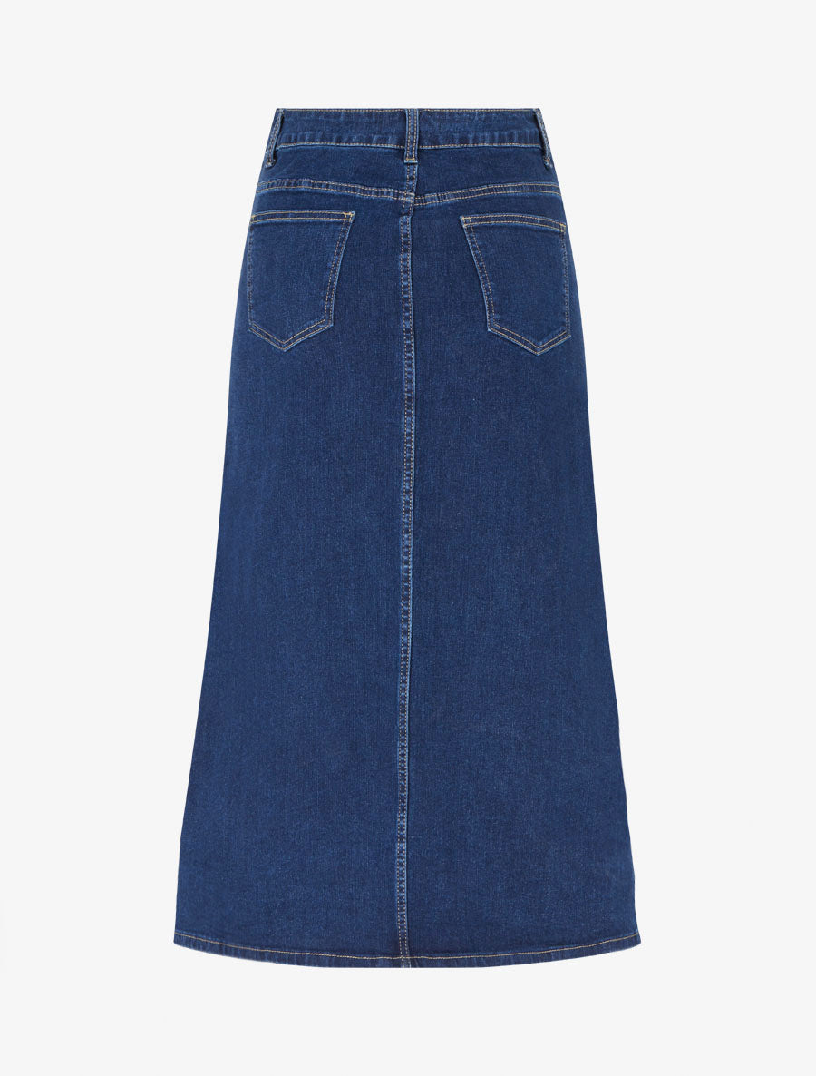 Jupe longue en jean grande taille - Bleu denim - 2