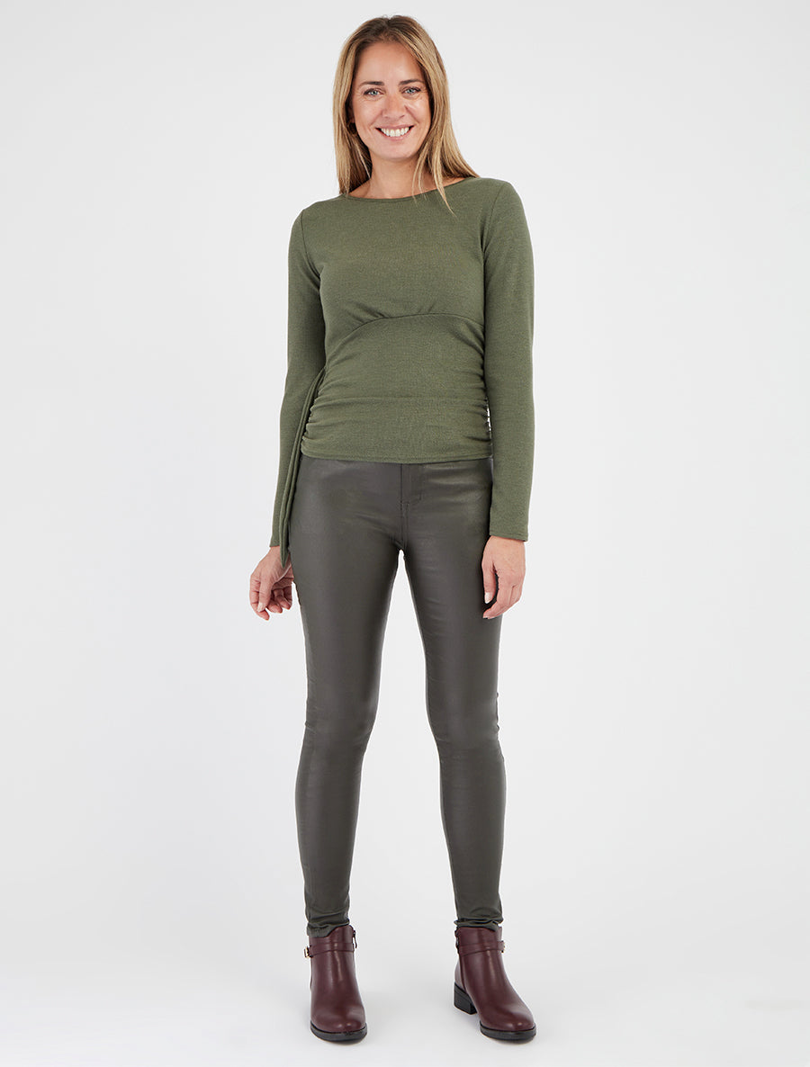 Jean flexiones cubiertas - Caqui