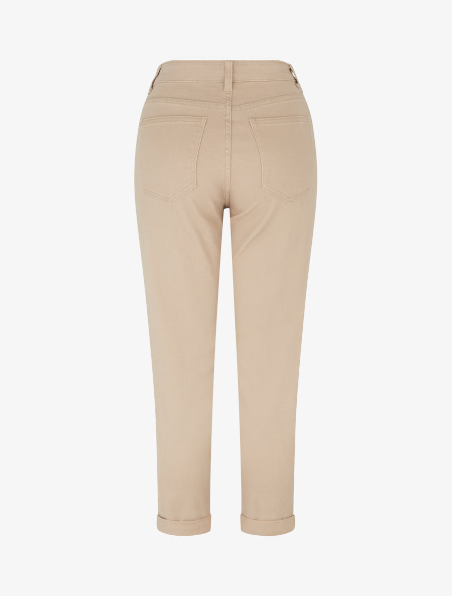 Jean mom taille haute - Beige - 2