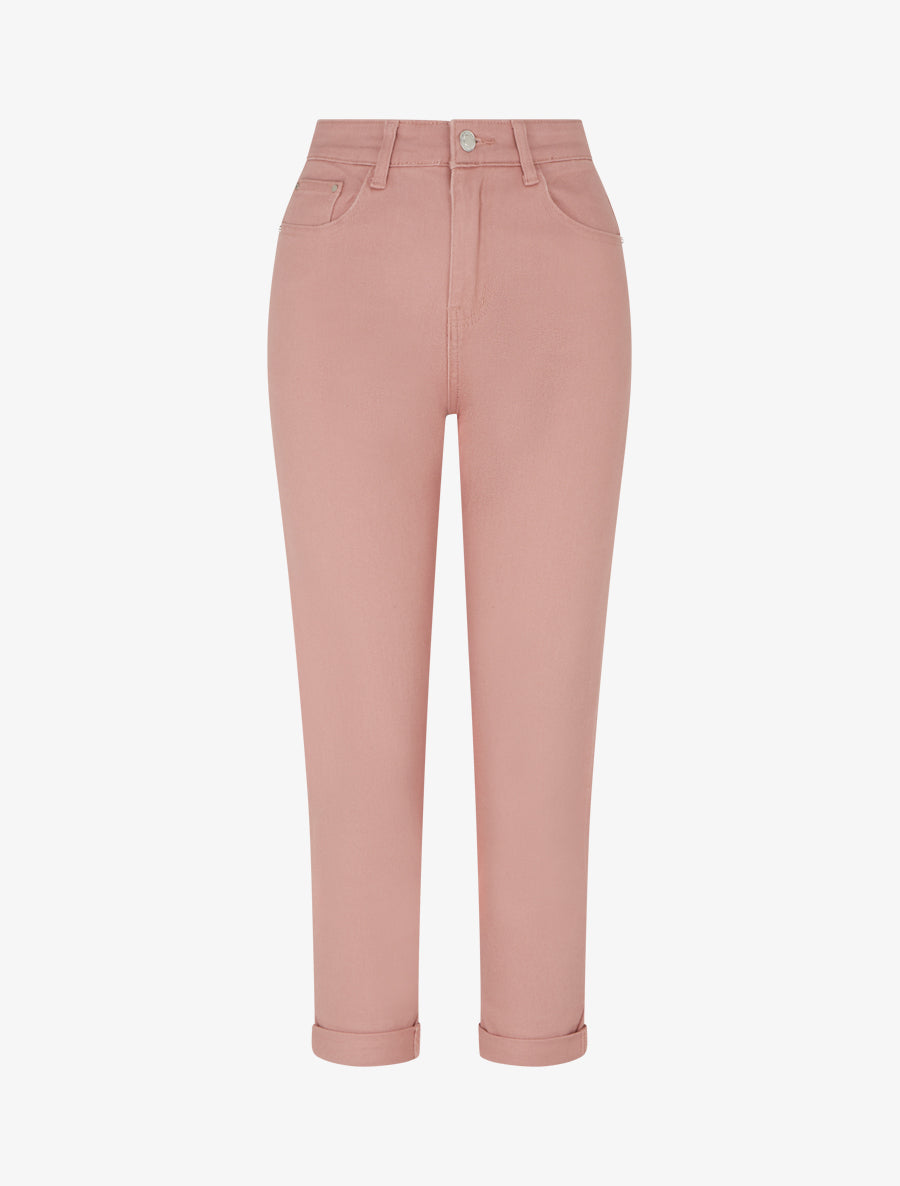 Jean mom taille haute - Vieux rose - 1