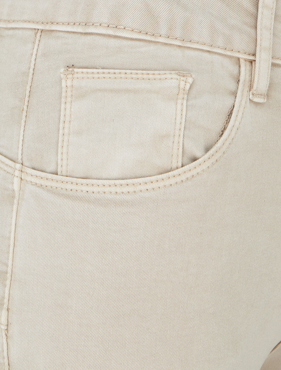 Jean skinny uni à taille standard - Beige - 3