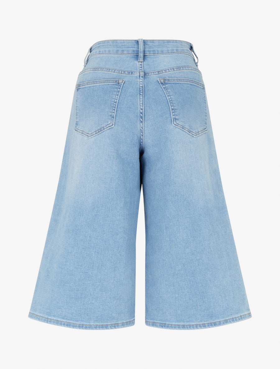 Bermuda ample à taille haute - Bleu - 2