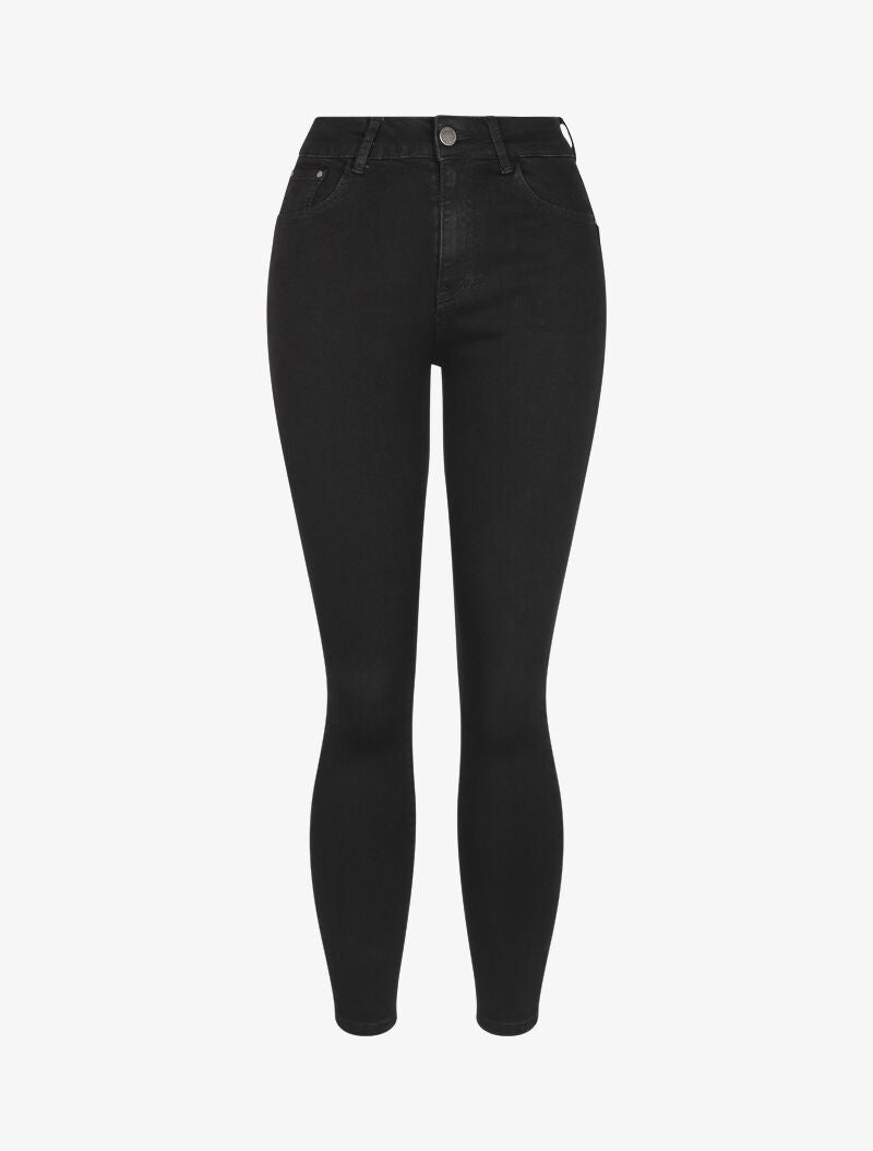 Jean skinny uni - Noir - 1