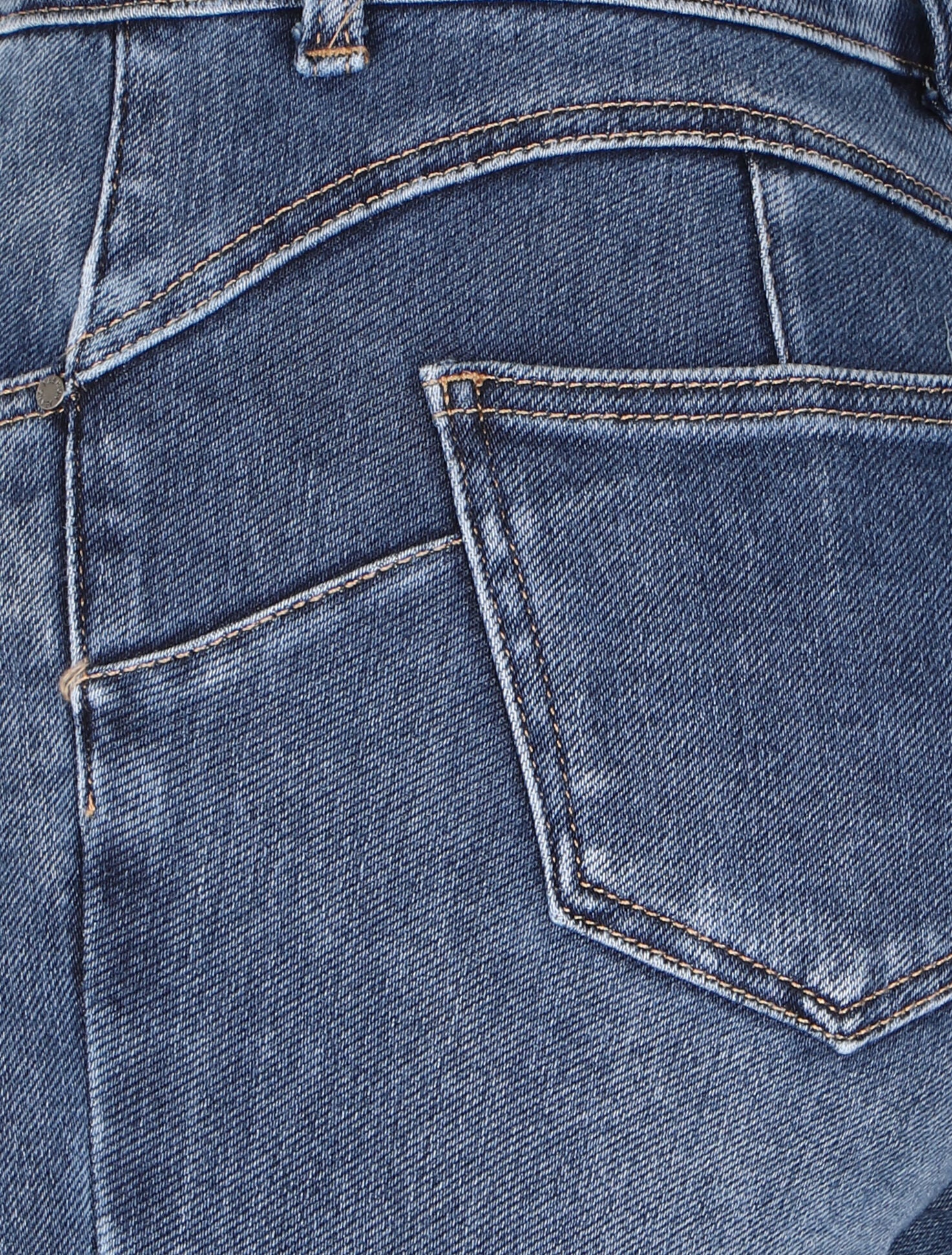 Jean skinny à bords coupe franche effilochés - Bleu - 3