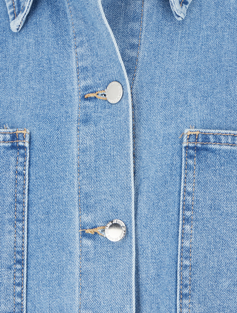 Veste en jean oversize - Bleu clair - 3