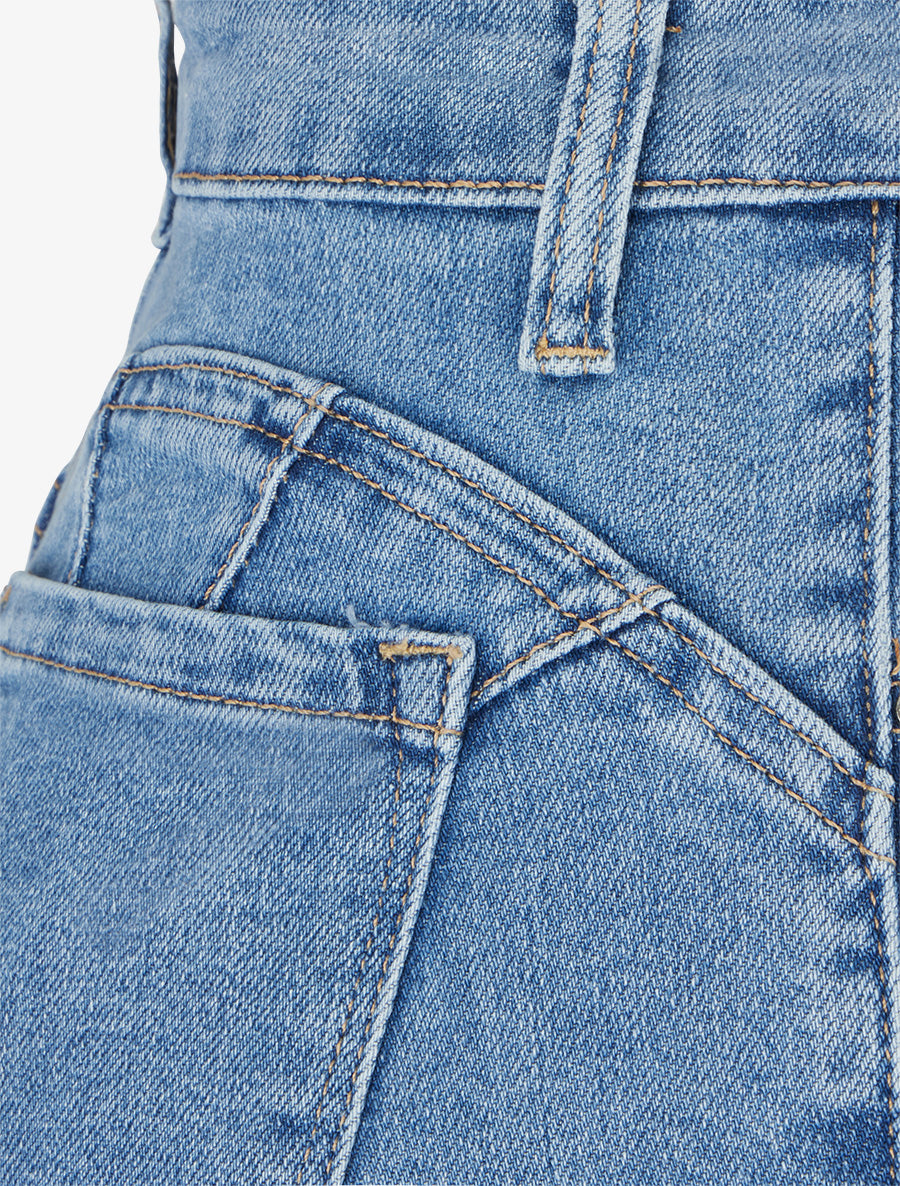 Jean wide leg push up coupe droite - Bleu clair - 3