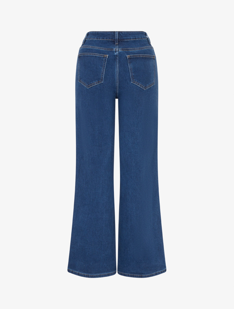 Jean ample taille haute - Bleu brut - 2