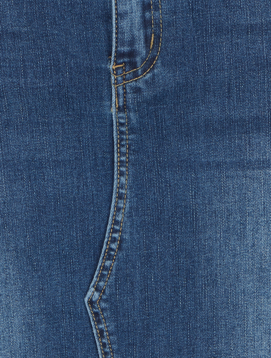 Jupe crayon en jean - Bleu denim - 3