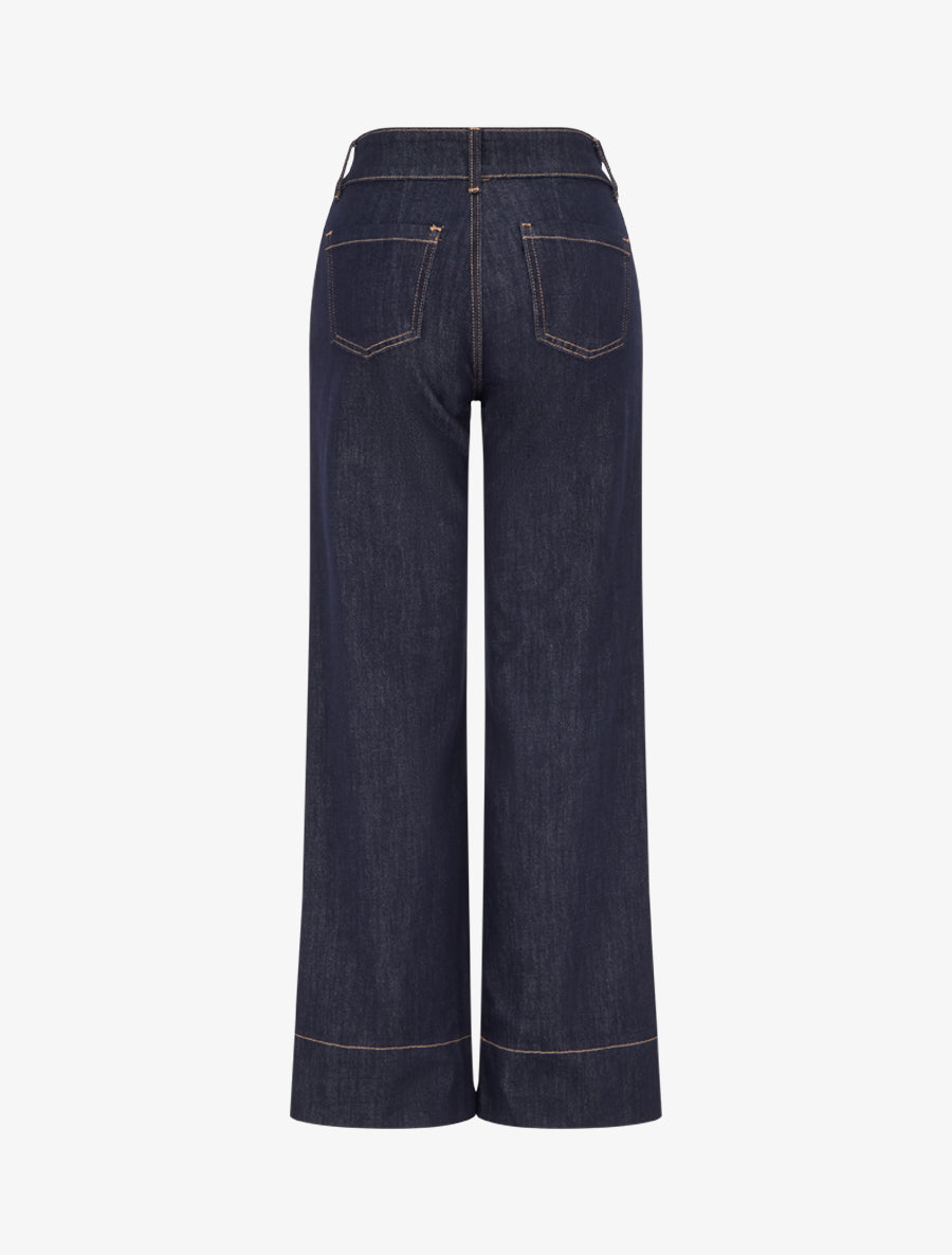 Jean wide leg coupe ample - Bleu brut - 2