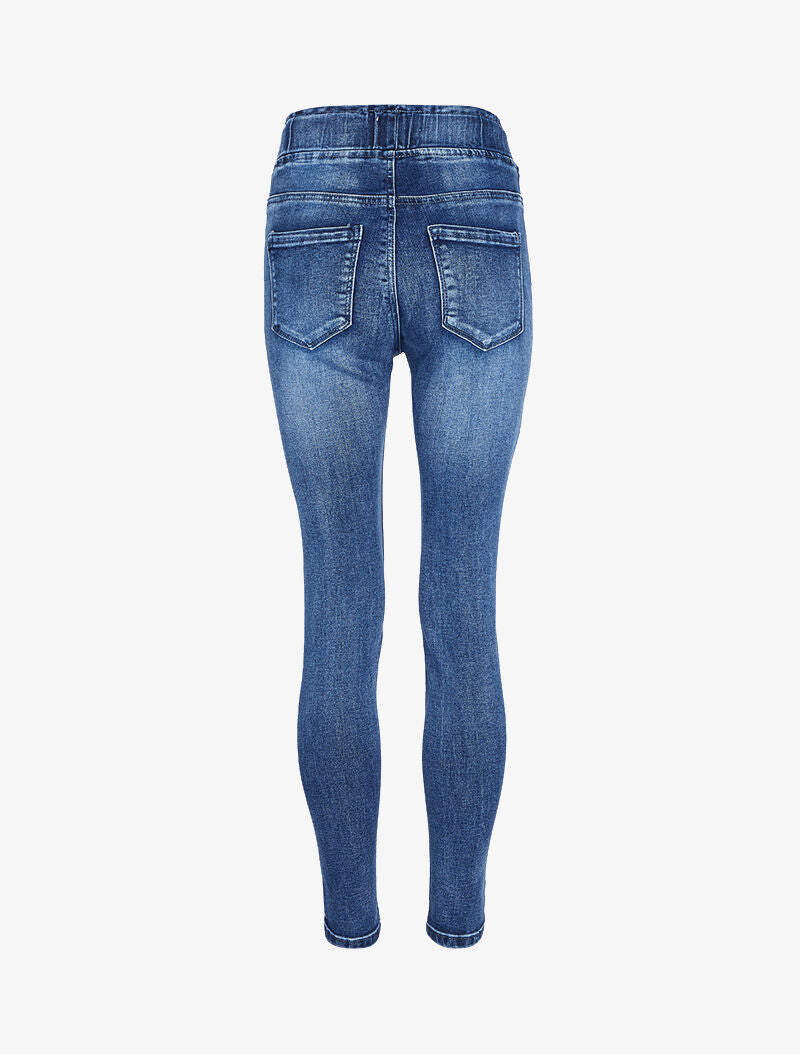 Jogpant en jean skinny délavé - Bleu denim - 4