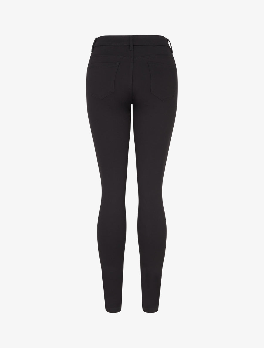 Pantalon coupe skinny uni taille haute - Noir - 2
