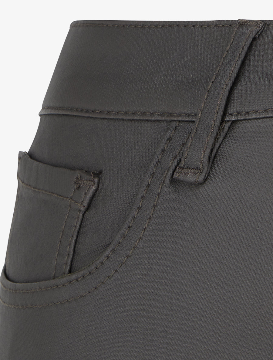 Pantalon flare enduit - Gris anthracite - 3