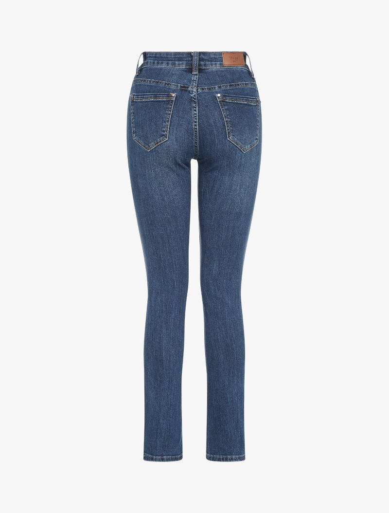 Jean taille standard délavé coupe droite - Bleu - 2