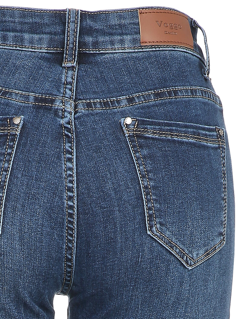 Jean taille standard délavé coupe droite - Bleu - 3