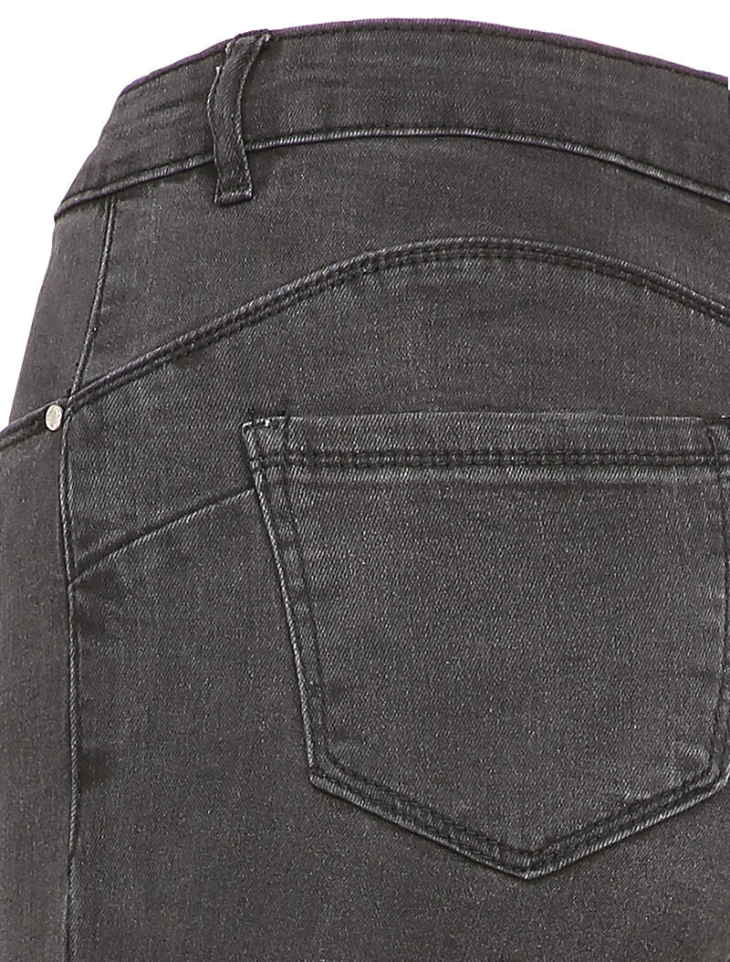 Jean skinny à taille standard - Gris foncé - 3