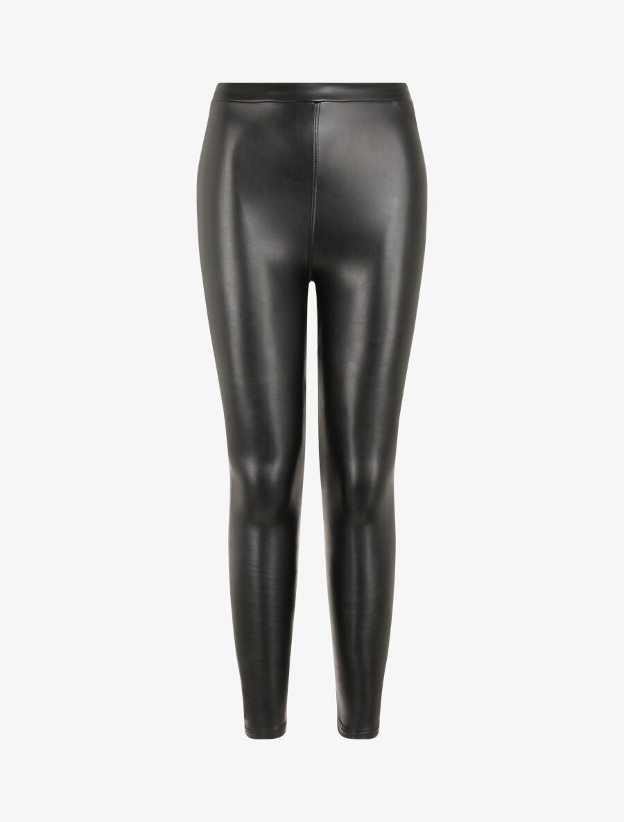 Legging ultra skinny en simili - Noir - 4