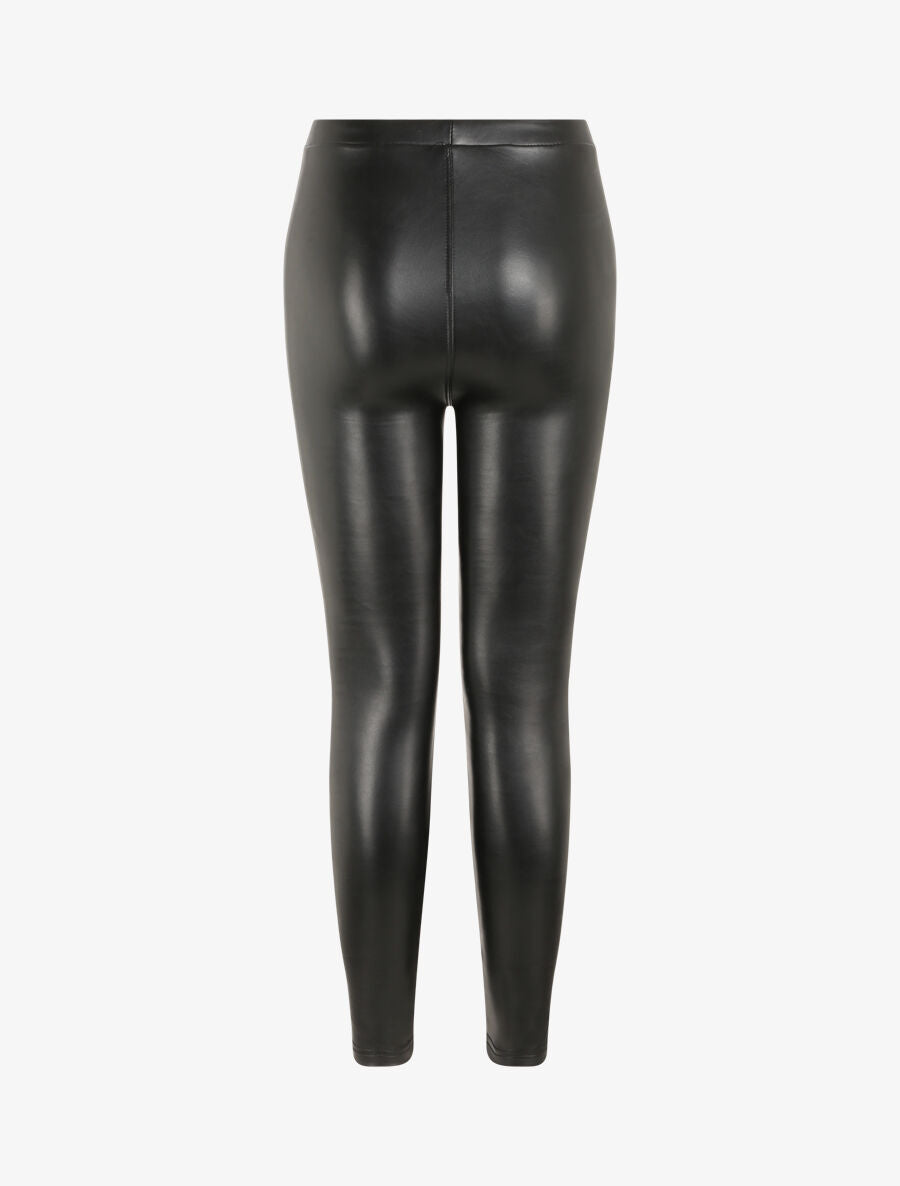 Legging ultra skinny en simili - Noir - 2