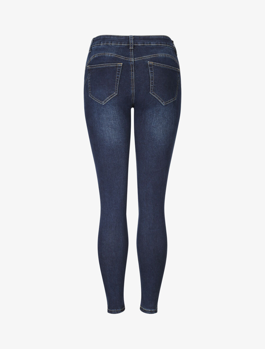 Jean skinny à fermeture boutonnée - Bleu denim - 2