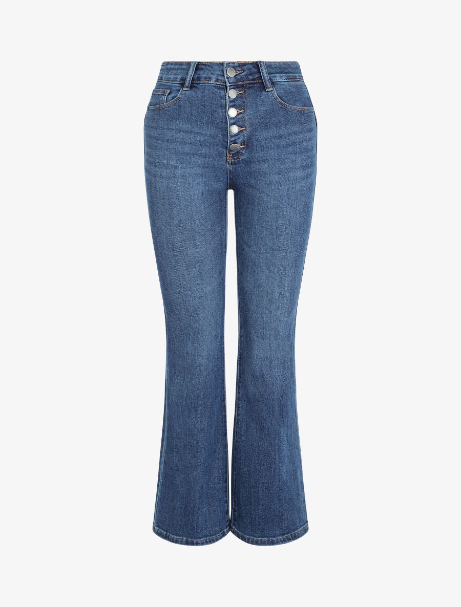 Jean flare délavé - Bleu - 4