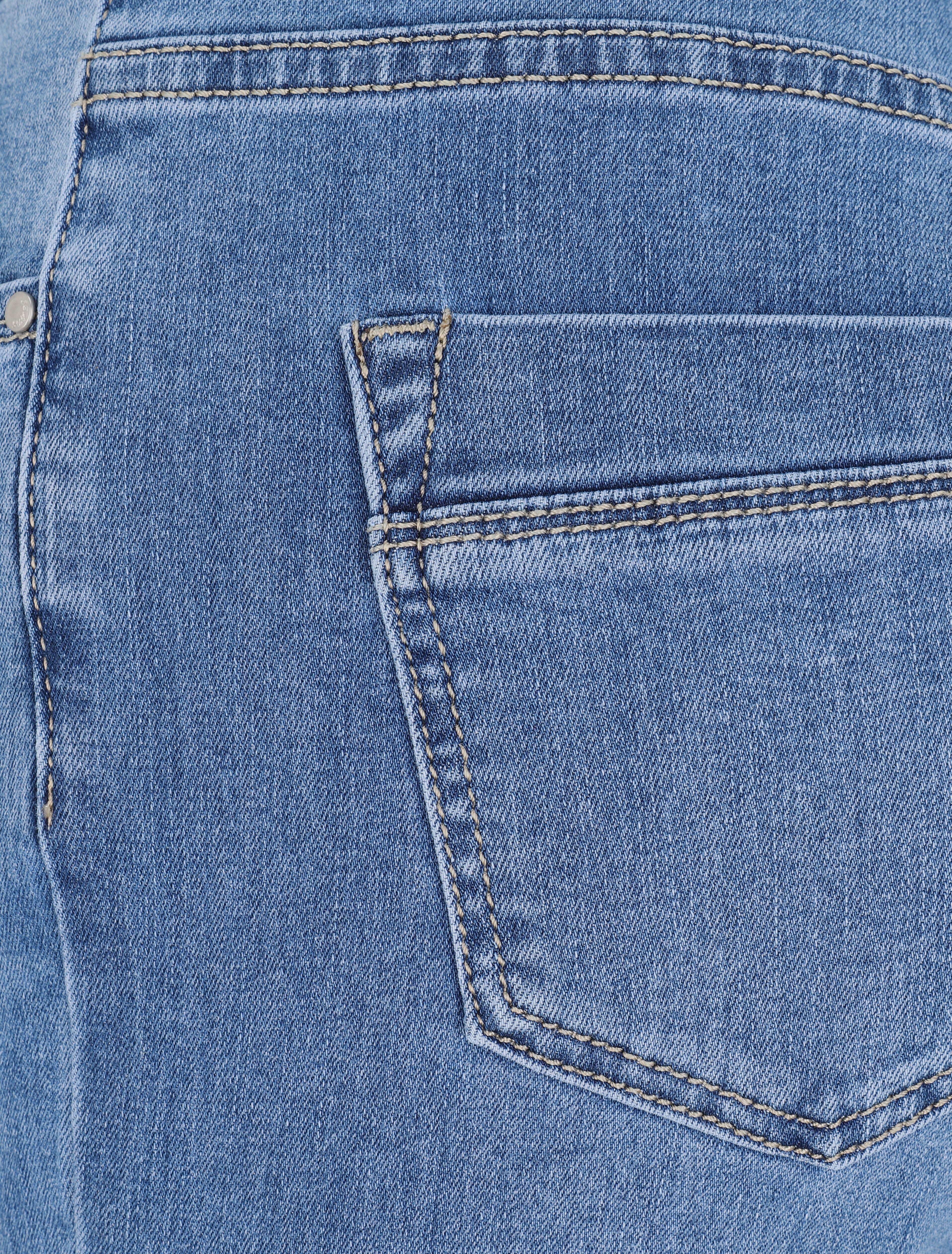 Jean skinny grande taille délavé - Bleu clair - 3