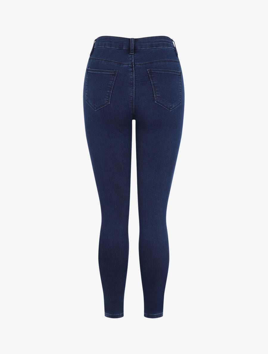 Jean skinny à taille standard - Marine - 2