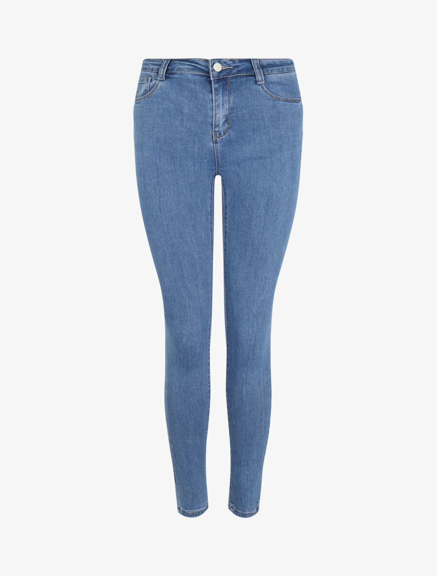 Jean skinny uni - Bleu - 1