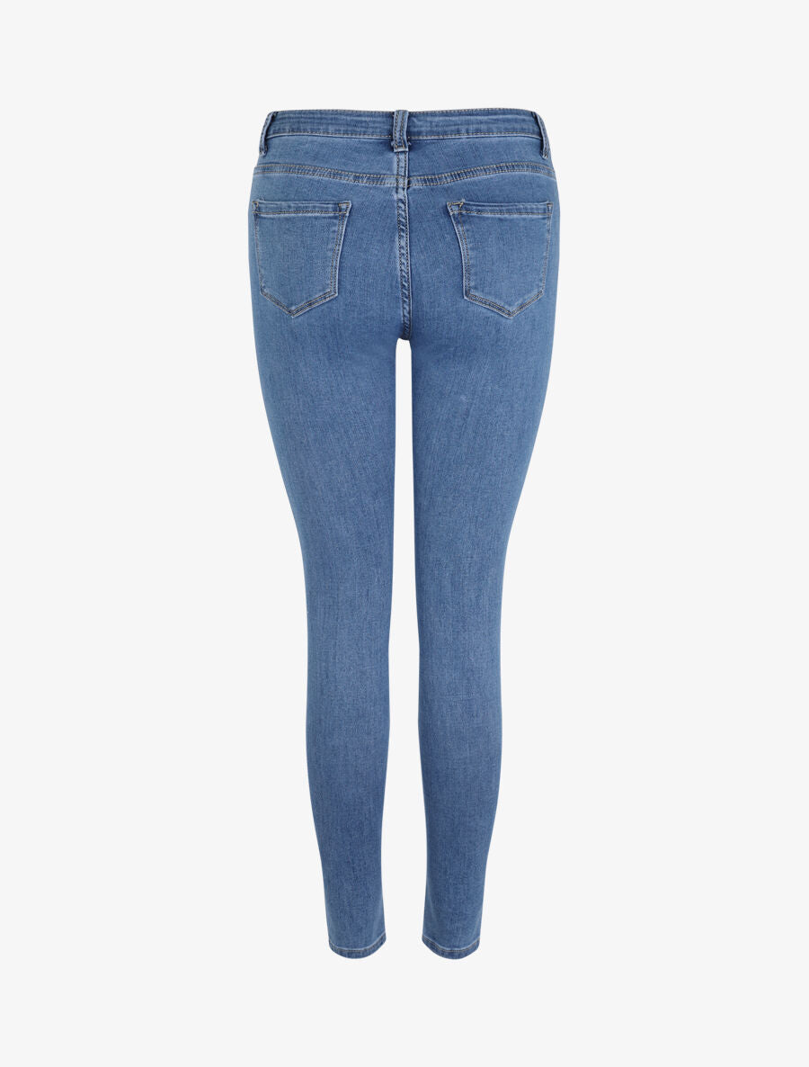 Jean skinny uni et stretch - Bleu - 2