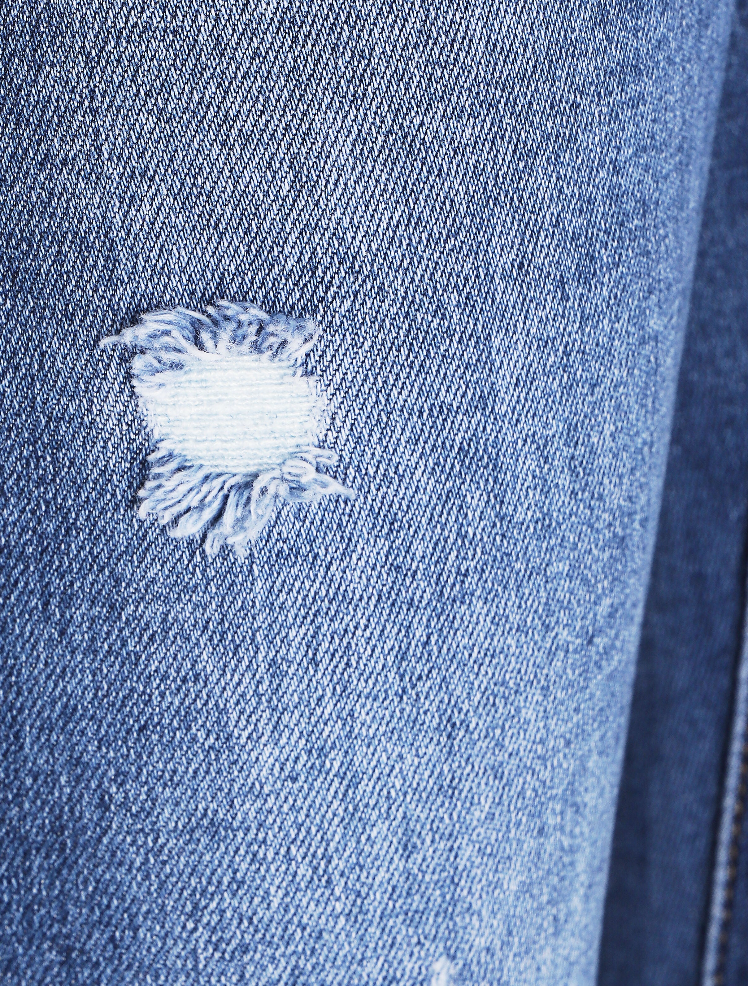 Jean skinny push up griffé - Bleu - 3