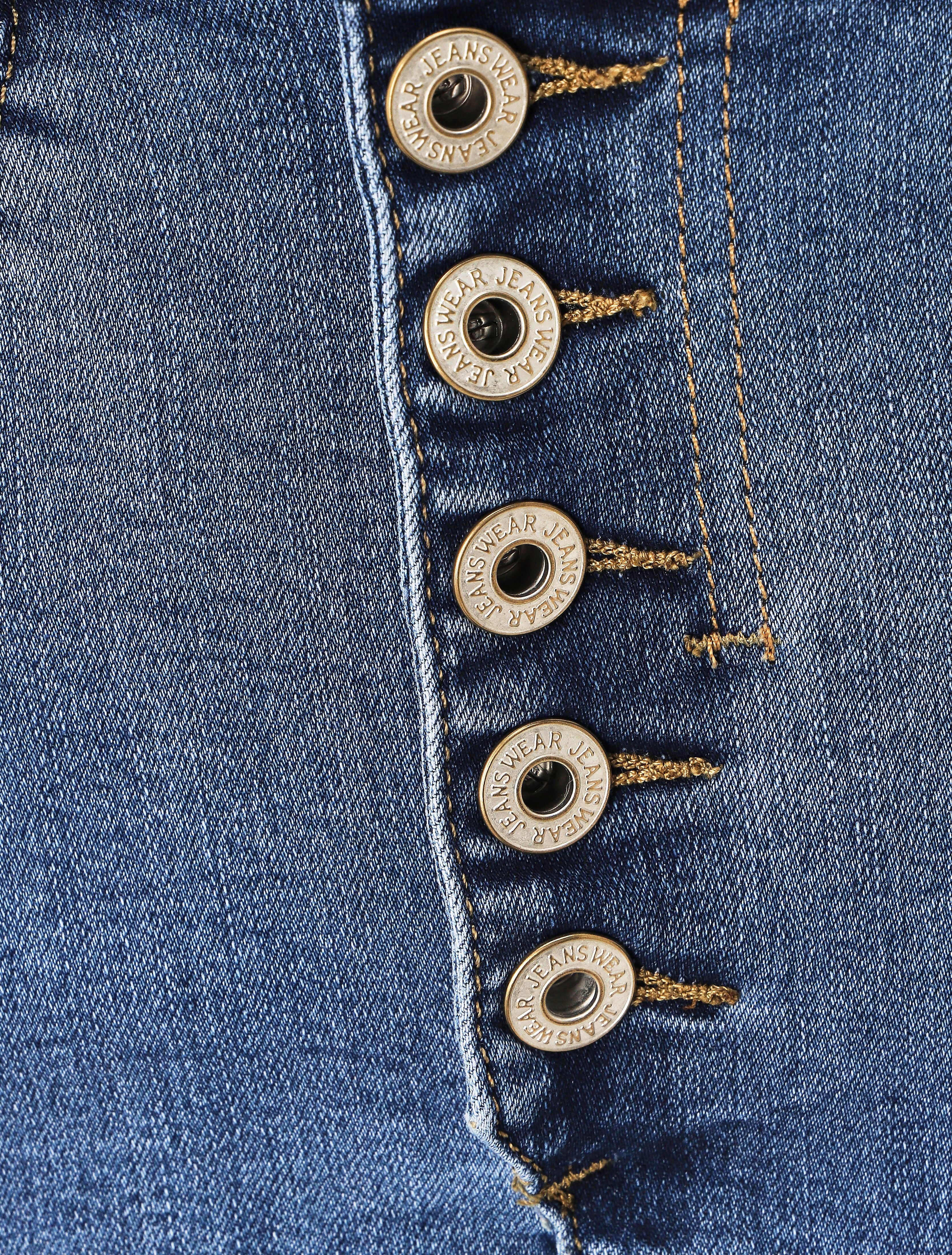 Jupe en jean droite - Bleu - 3