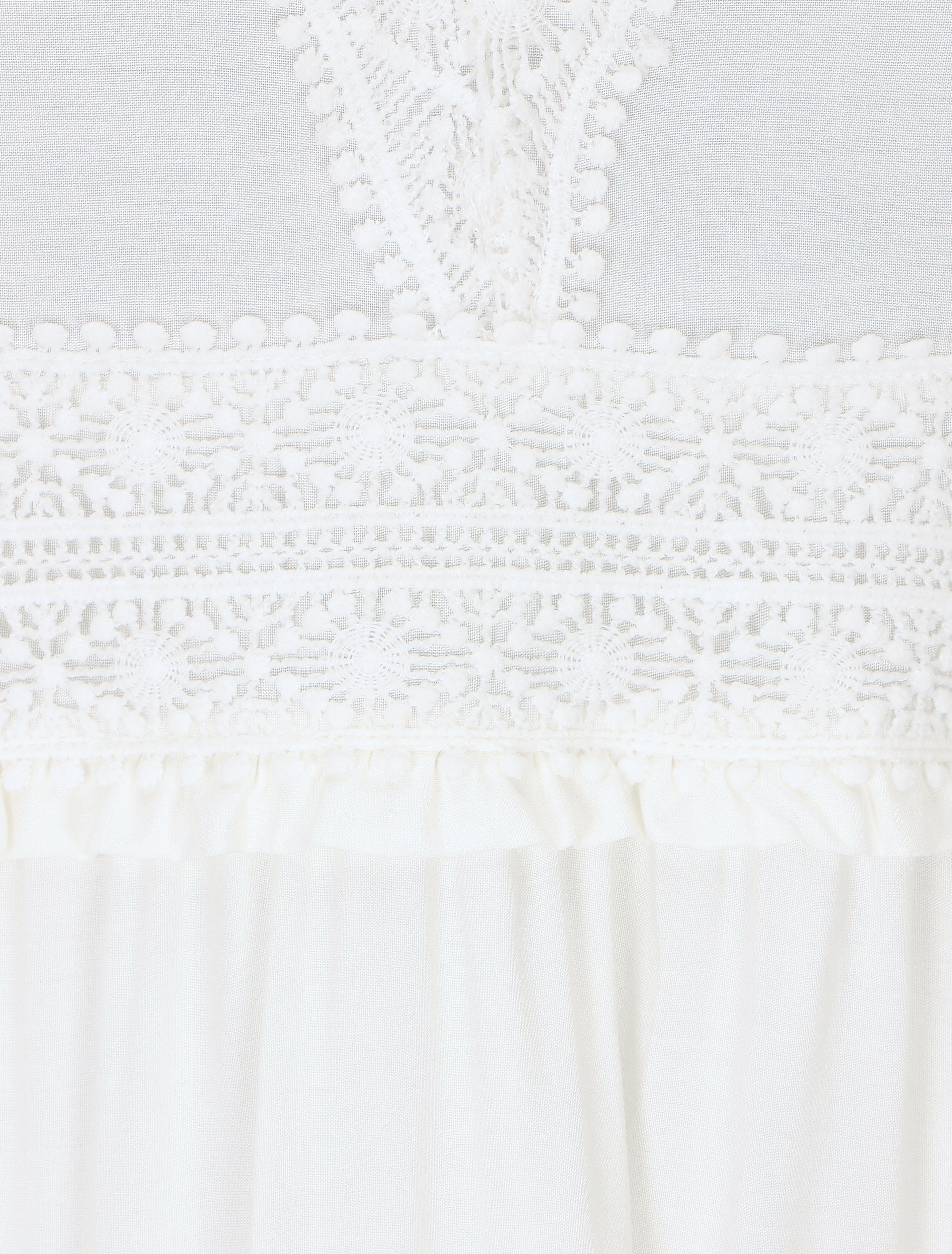 Robe longue droite unie - Blanc - 3