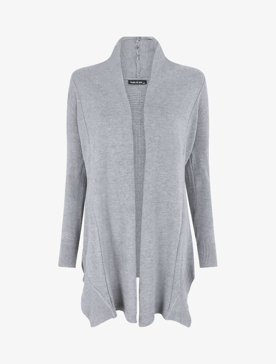 Gilet basique en maille - Gris - 1