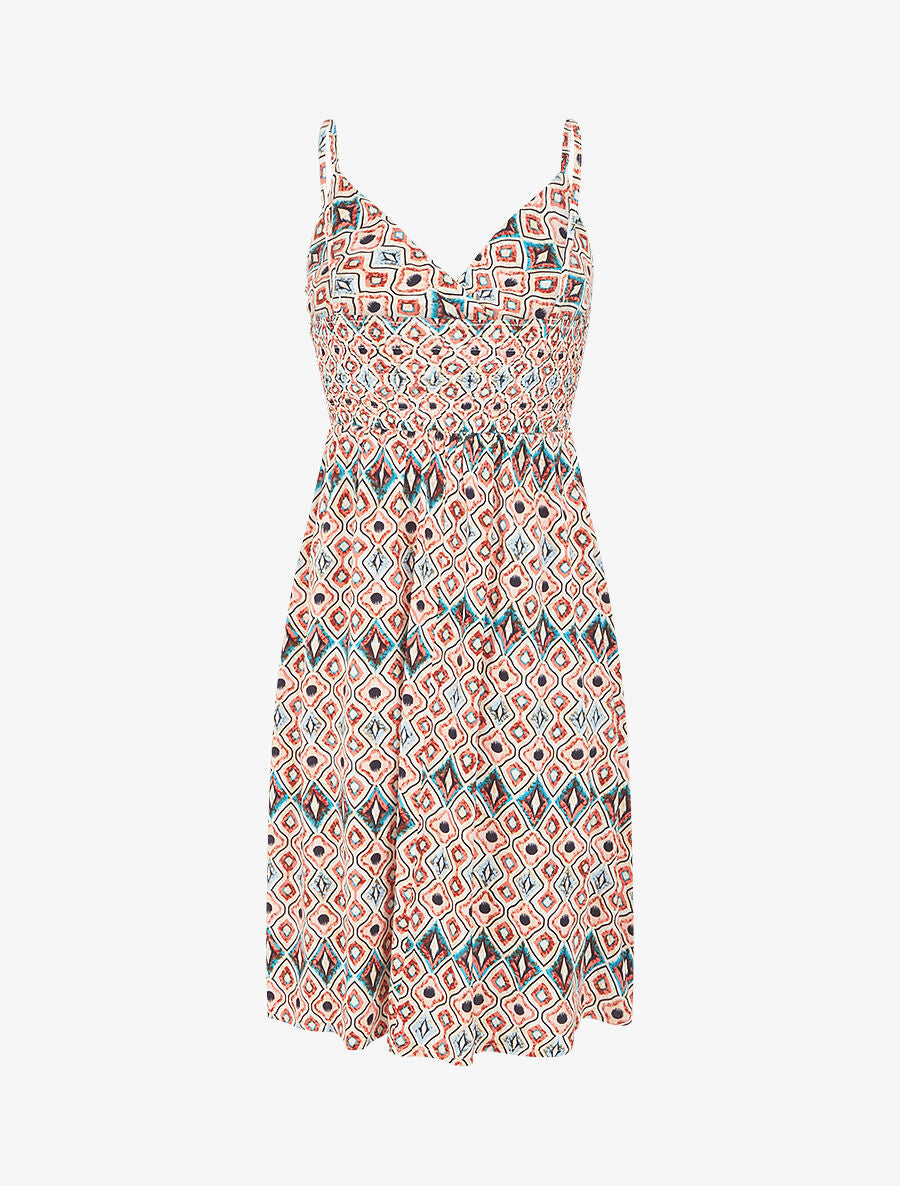 Robe courte à imprimé graphique - Orange - 2