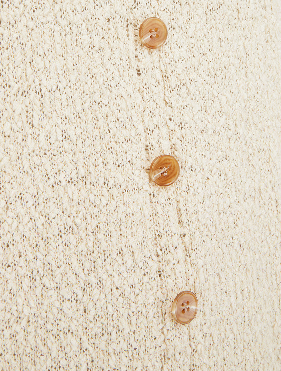 Débardeur en maille style peau de mouton - Écru - 3