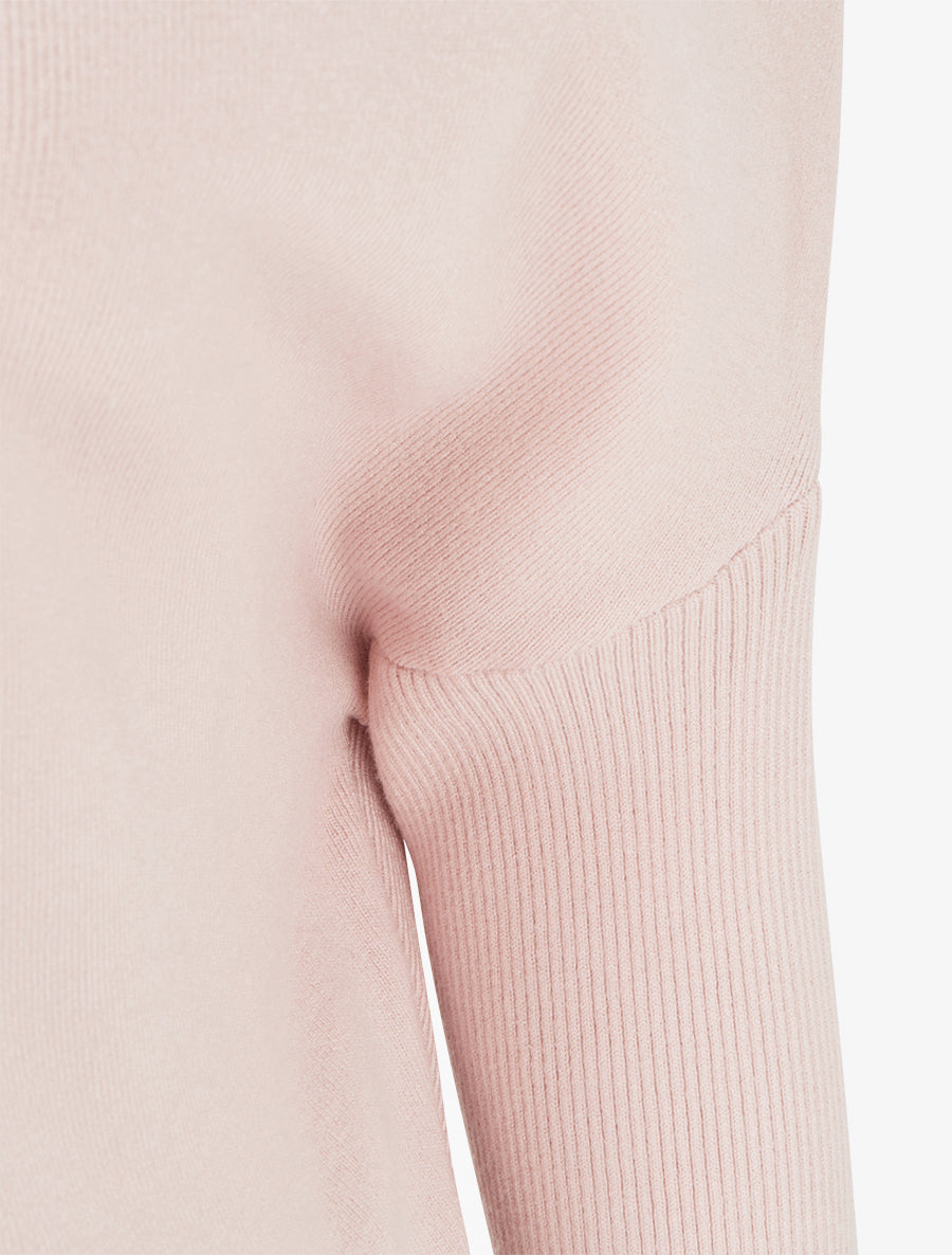 Pull droit manches chauve-souris et col bateau - Rose - 3