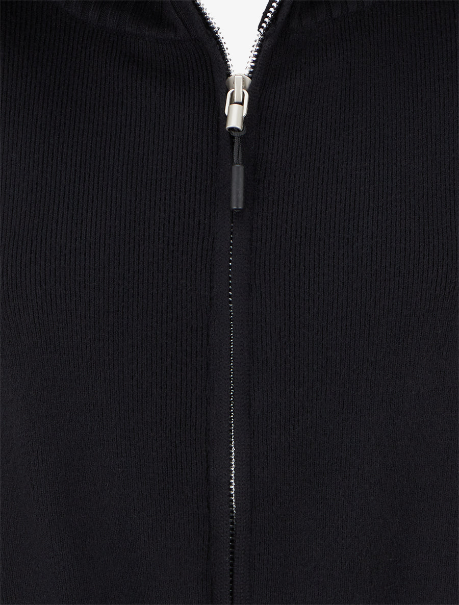Gilet en maille zippé - Noir - 3