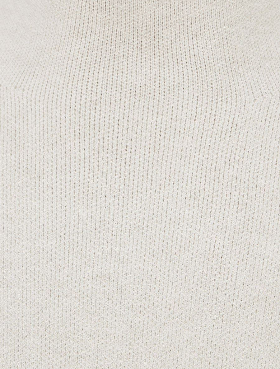 Robe pull droite et ceinturée - Beige - 3