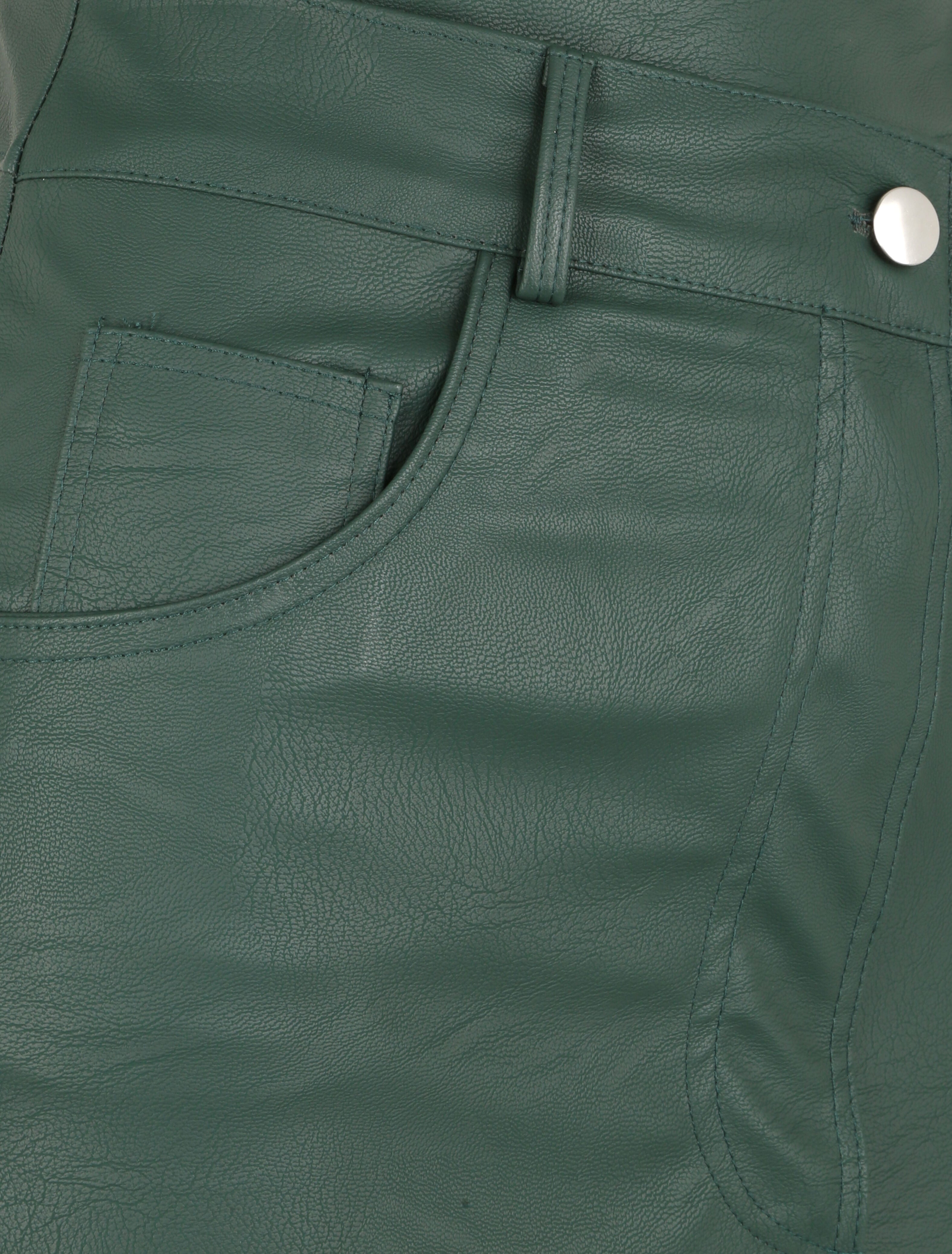 Jupe portefeuille en simili - Vert - 3