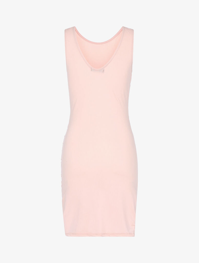 Robe fourreau à bords drapés - rose - 2