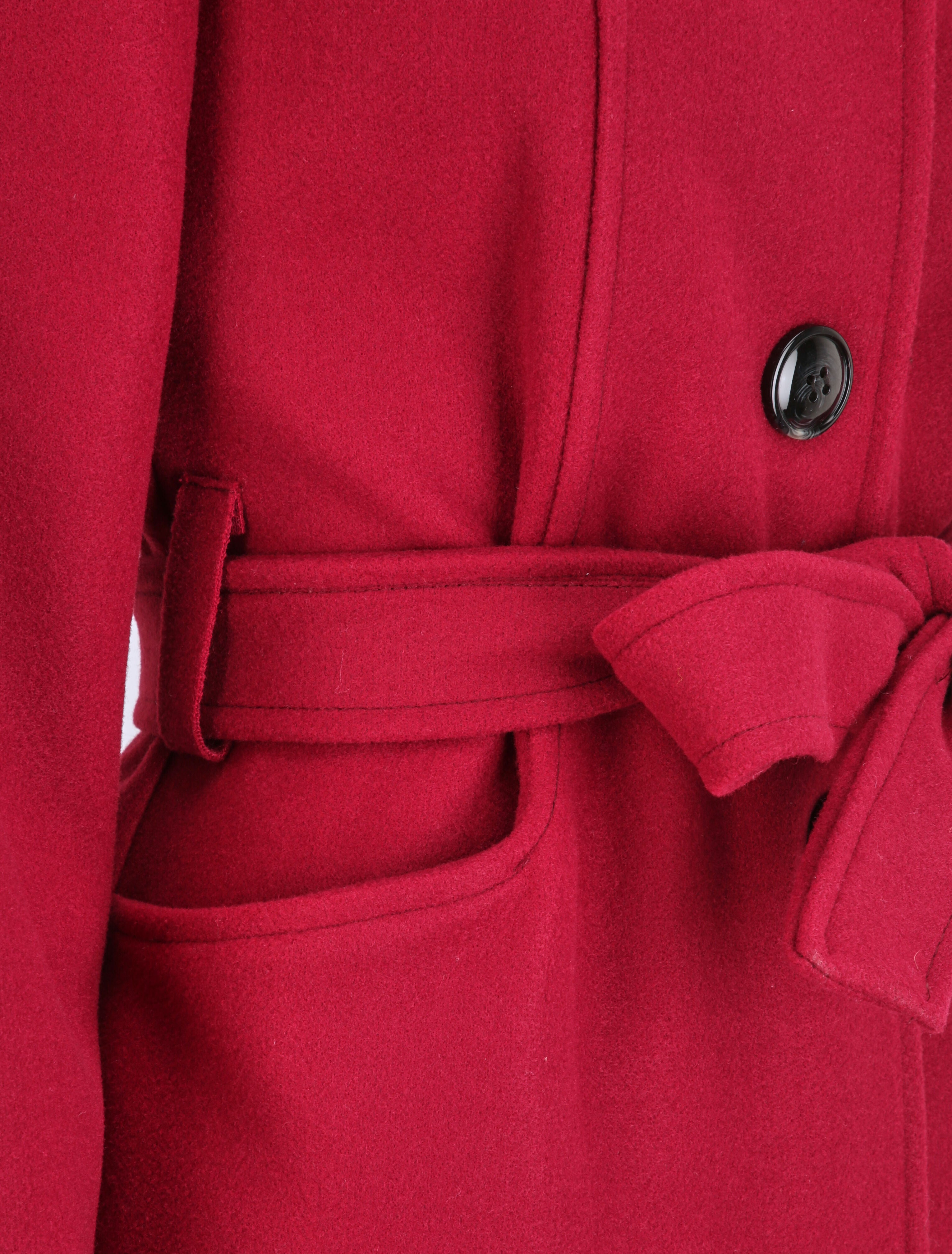 Manteau mi-long à capuche - Bordeaux - 3