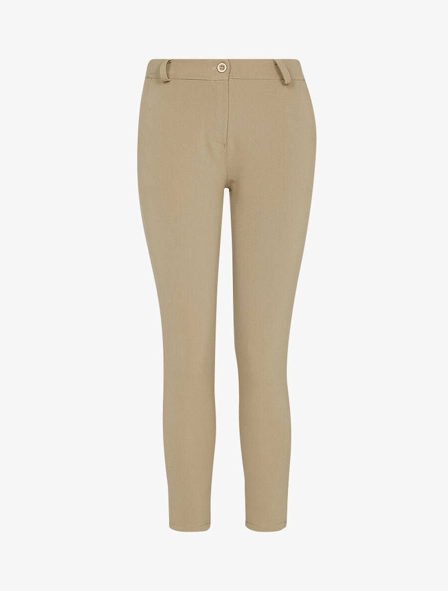 Pantalon 7/8 uni - Beige - 1
