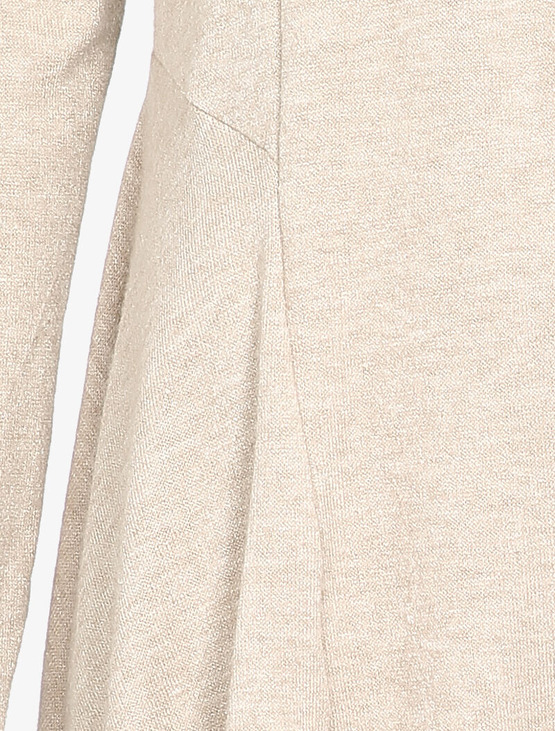 Gilet péplum asymétrique à fermeture crochetée - Beige - 3
