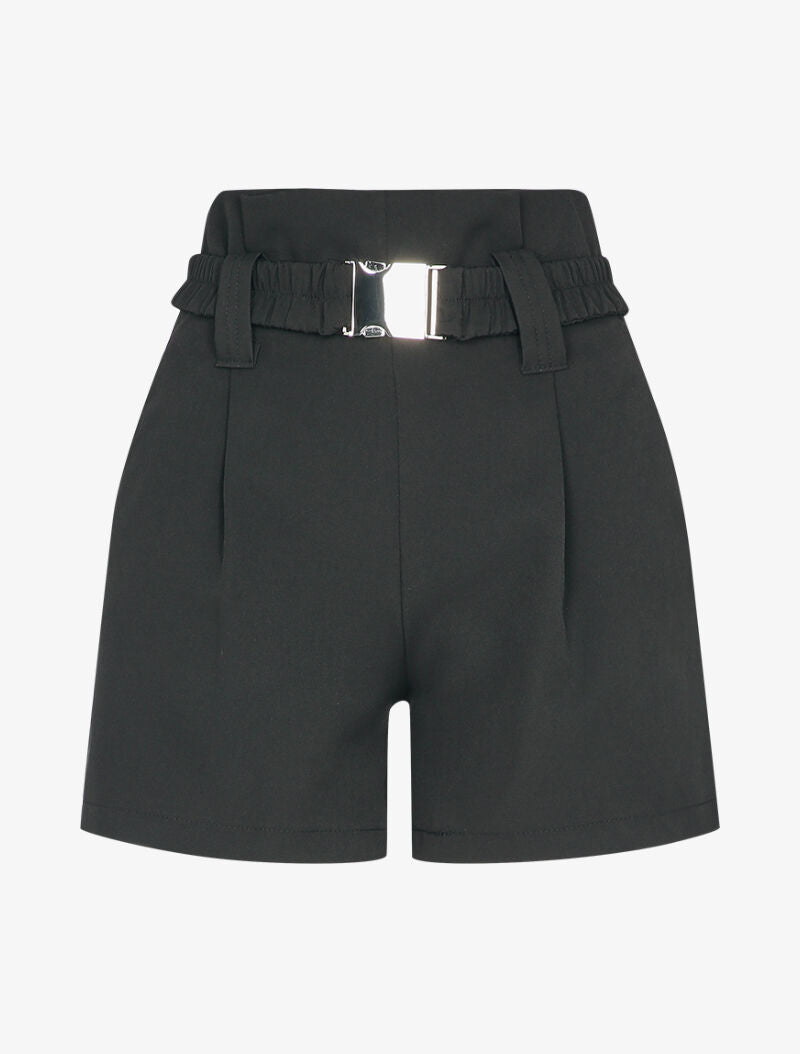 Short casual à taille haute - Noir - 1
