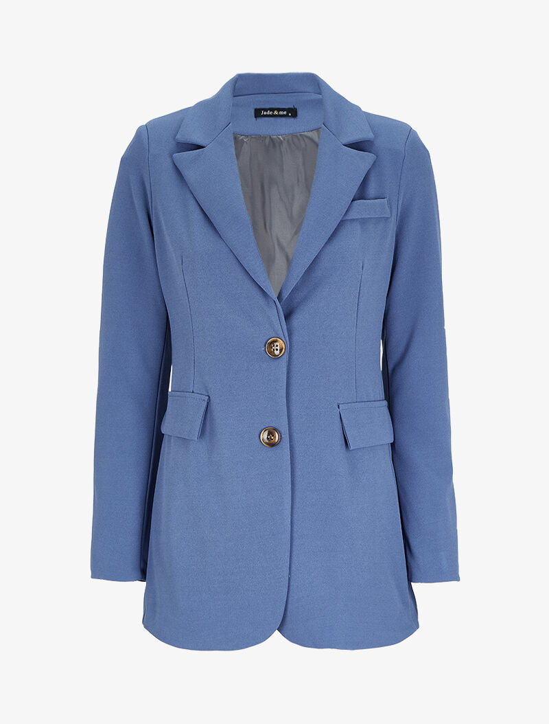 Blazer droit oversize - Bleu charrette - 1