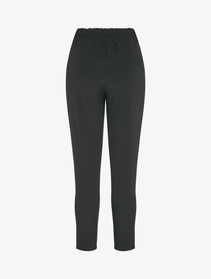 Pantalon coupe carotte à ceinture intégrée - Noir - 2
