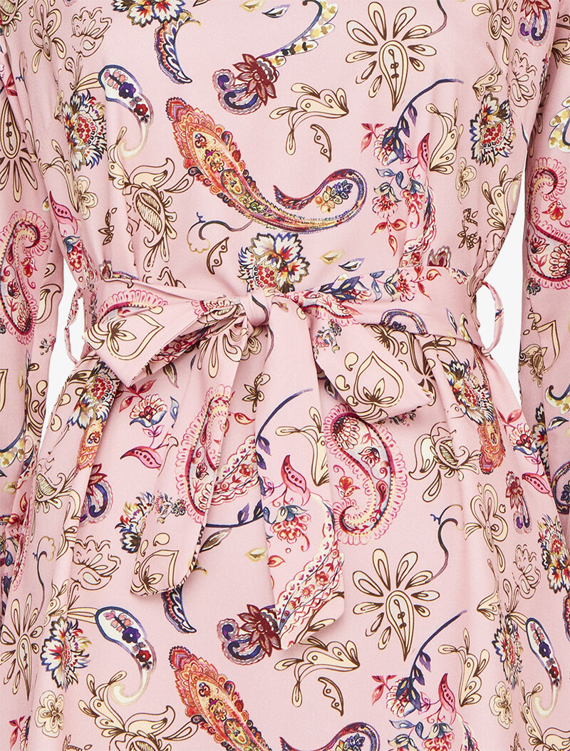 Robe asymétrique à imprimé cachemire - Rose pâle - 3