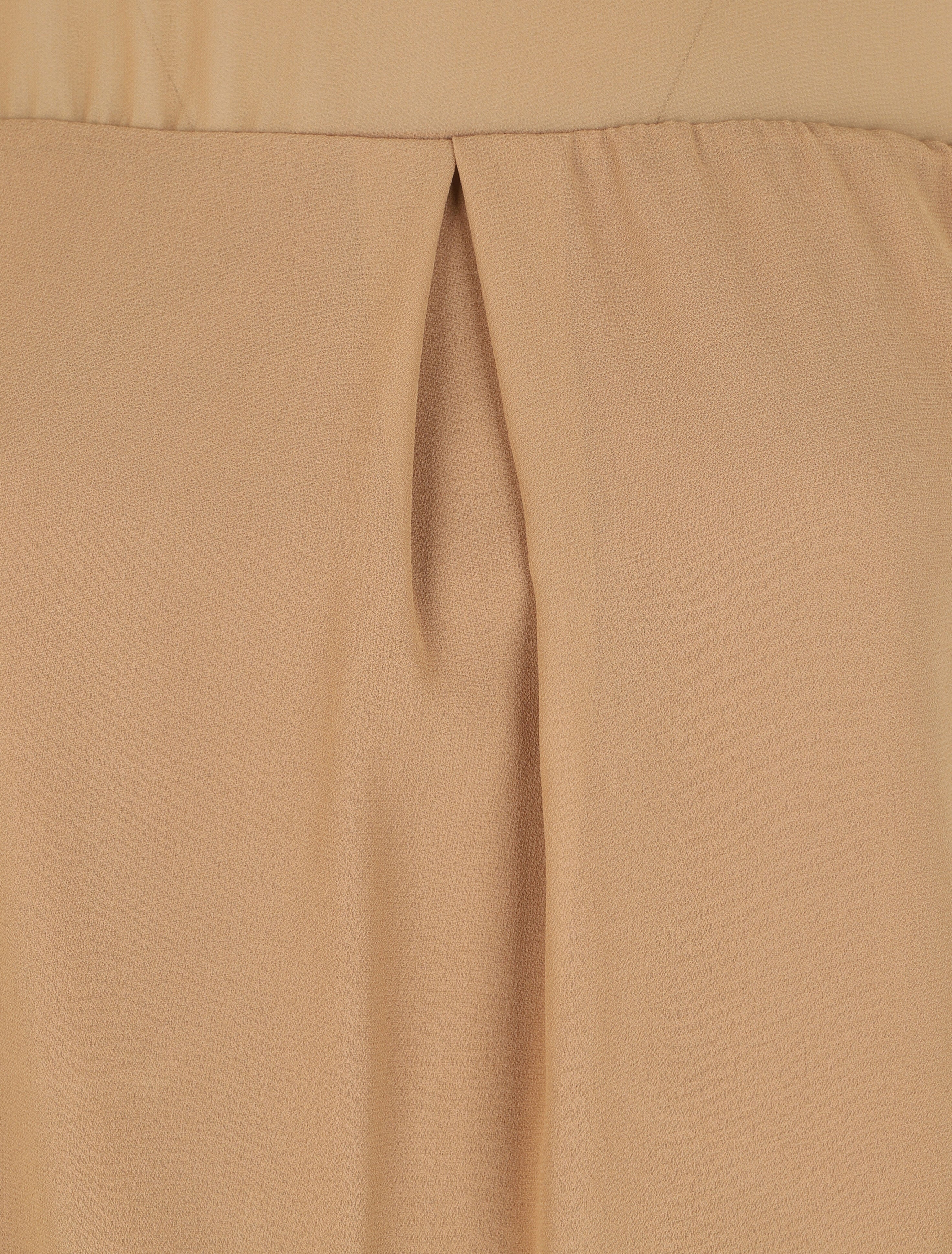 Blouse en voile unie - Camel - 3