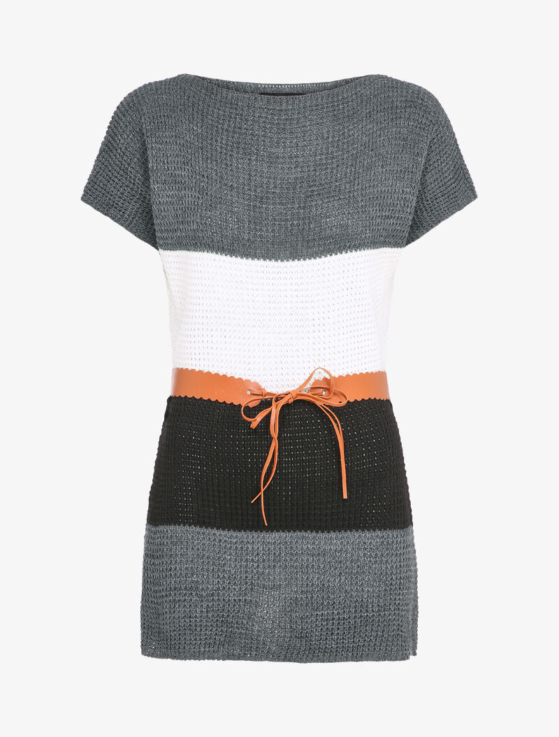 Pull long coupe patineuse - Gris foncé - 3