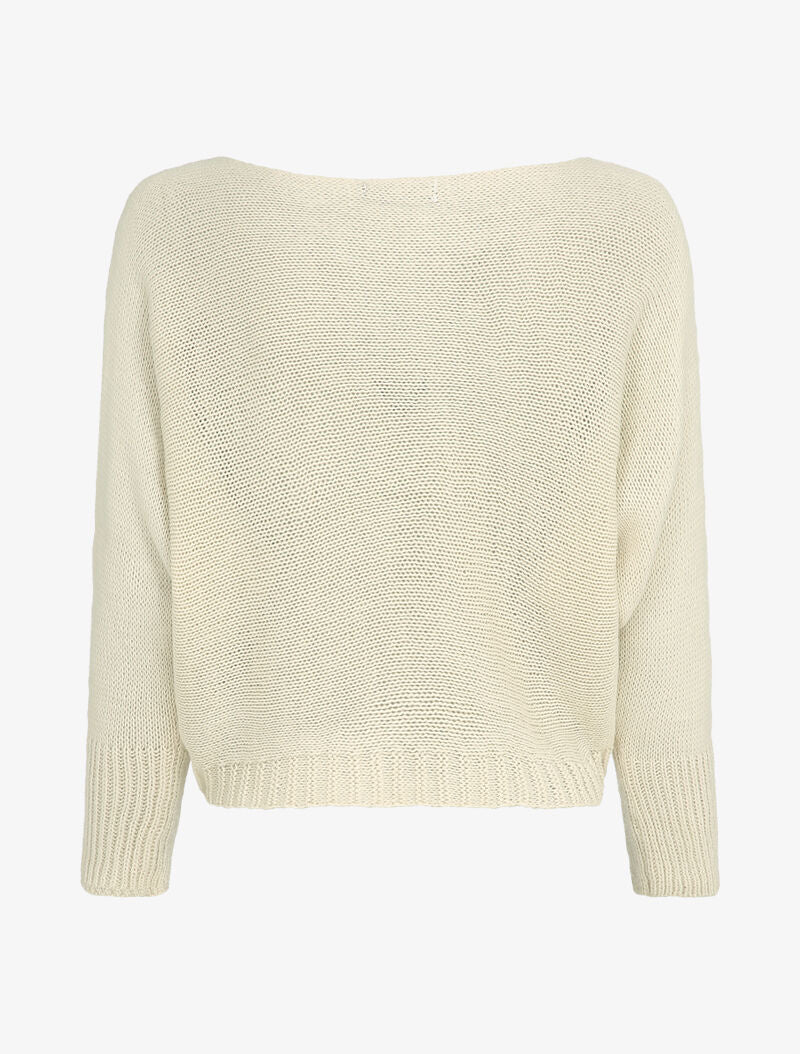 Pull chauve-souris à imprimé LOVE - Beige - 2